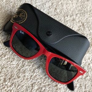 Raybans: Red Original Wayfarers